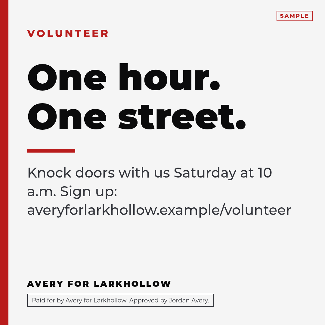 The Campaign Social Media Kit page preview