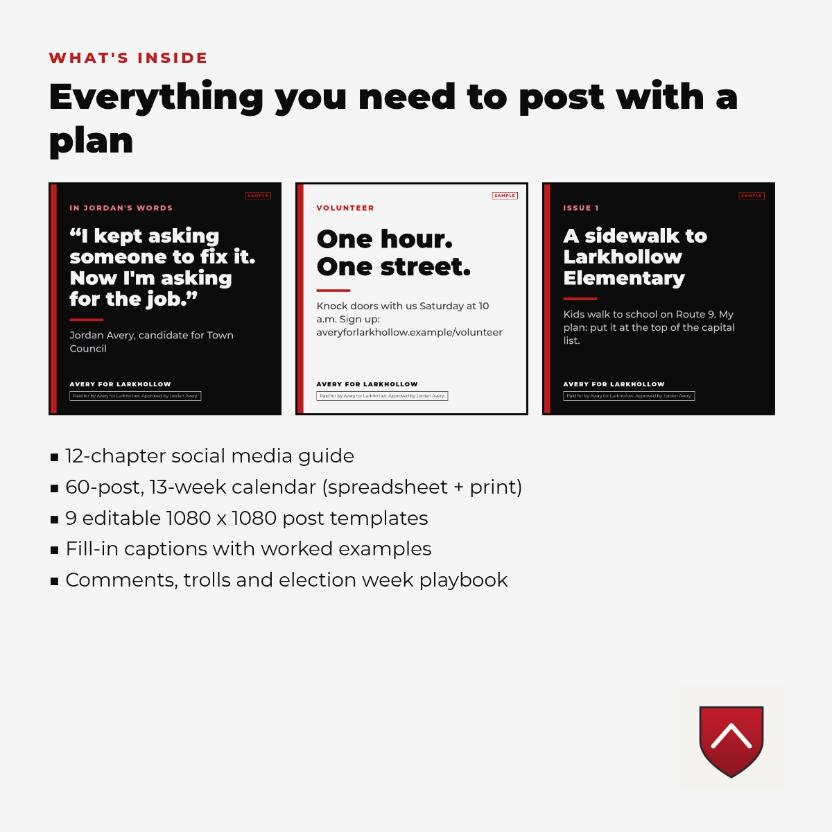 The Campaign Social Media Kit page preview